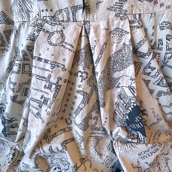 Harry Potter Marauder's Map Gothic Milk Maid Pinup Lolita Corset Tutu Dress XL - Picture 7 of 15
